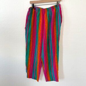 Colorful Striped Women's Pants